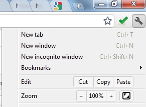 Google Chrome -Choose Incognito