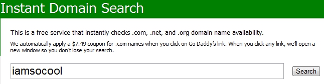 Domain Name Search - Enter URL