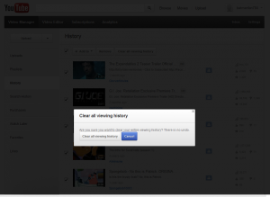 Clear YouTube History Prompt