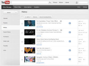 Clear YouTube History