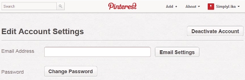 Pinterest Profile Settings