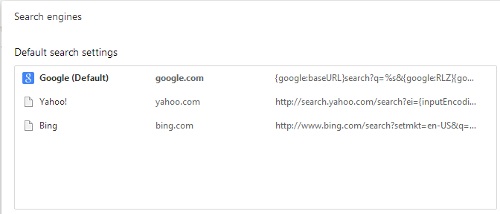 Change Default Search Engine in Chrome