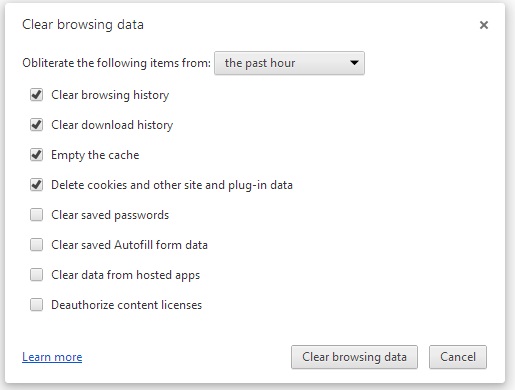 Delete Browsing History Chrome