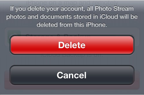 Delete iCloud Account