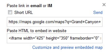 Google Maps Embeddable Map Code