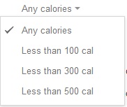 Google Recipe Search - By Calories