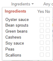 Google Recipe Search - By Ingredients