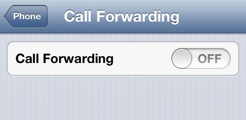 iPhone Call Forwarding Status