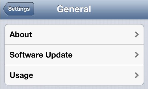iPhone Settings About Option iPhone Settings About Option