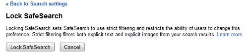 Lock SafeSearch