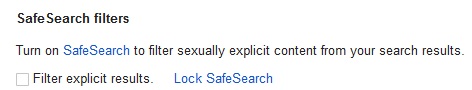 Google Safesearch Filters