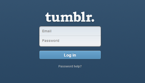 Tumblr Login Page