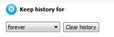 Skype Chat History Settings