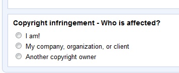 YouTube Copyright Infringement Form