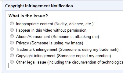 YouTube Copyright Infringement Notification