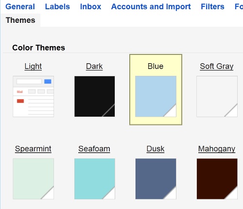 Change Gmail Theme