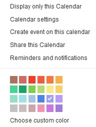 Google Calendar Settings