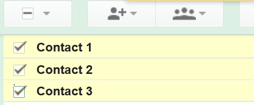 Select Contacts for Gmail Mailing List