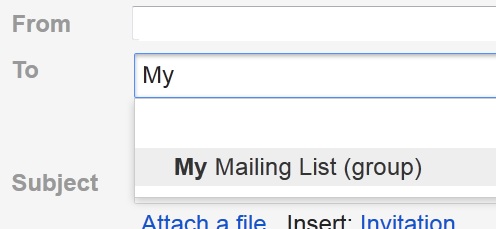 Send Mail Gmail Mailing List