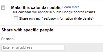 Share Google Calendar with Friends and Family