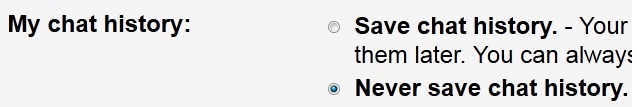 Turn Off Chat History in Gmail