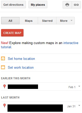 View Google Maps Search History View Google Maps Search History