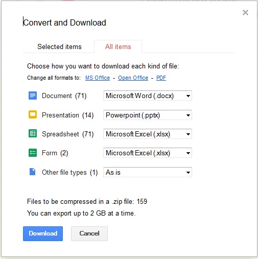 Download Google Drive Files