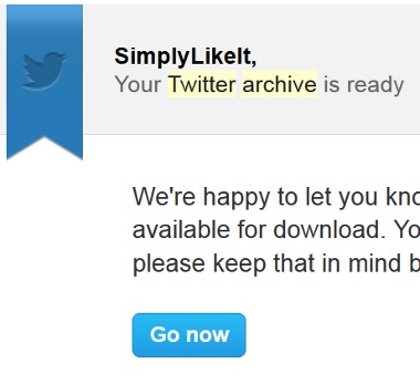 Download Twitter Archive Email