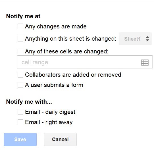 Enable Google Drive Email Notifications