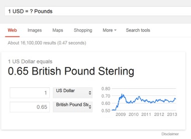 Find Exchange Rate Google Search